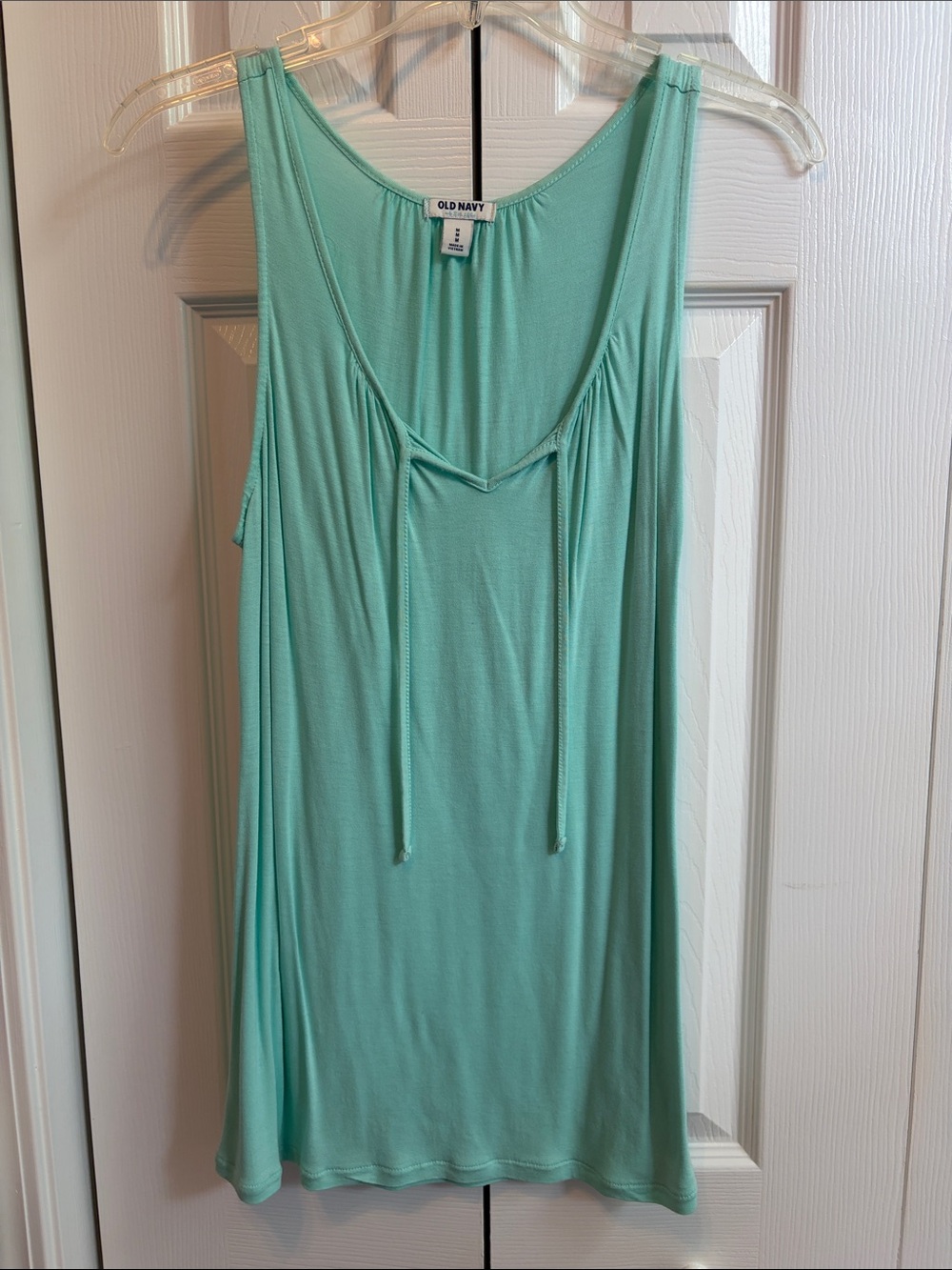 Old Navy Light Mint Tie-Front Sleeveless Top